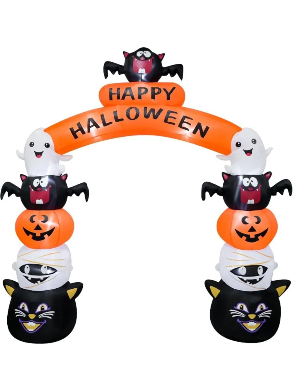 8FT Inflatable Halloween Arch Decoration with LED Lights - Spooky Outdoor Decor